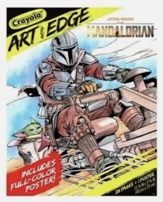 Crayola Art With Edge Star Wars The Mandalorian 28 Pages + 1 Poster New - Image 1 of 4