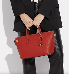 Coach Cara Umhängetasche Crossbody Top Henkeltasche in Sport ROT Leder CE741 - Bild 1 von 16