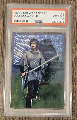 1996 Topps Finest Star Wars Luke Skywalker #2 PSA 10 - Image 1 of 2