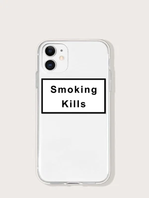 Smoking Kills Funny Letter Slogan Phone Case For iphone 11 12 13 14 Pro MAX XR 7 - Image 1 of 4