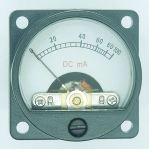 Strommessgerät 100mA Amperemeter Röhrenverstärker Biasing warme Hintergrundbeleuchtung 34mm x 34mm - Bild 1 von 8