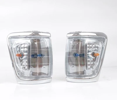 Ajuste para Toyota Pickup Hilux 4WD indicador de lâmpada de canto cromado 1988-97 clipes - Imagem 1 de 4