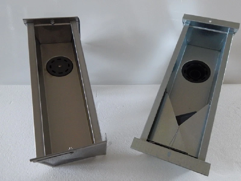 Entleerungsrinne/ Ablaufrinne Edelstahl oder Verzinkt für Verteiler versch.Größe - Bild 1 von 1