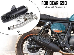 Fit For Royal Enfield Bear 650 Powerage Exhaust Silencer Black - Picture 1 of 14