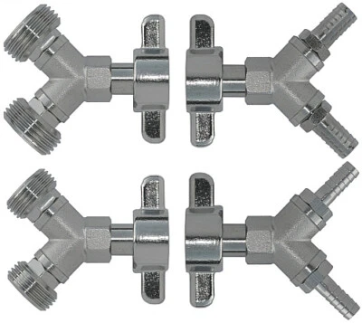 Y-Verteiler Y-Stück 5/8" mit Flügelmutter für Bier und Kohlensäure CO2 - Bild 1 von 4