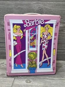 Barbie Fashion Tragetasche Aufbewahrungsbox Vintage 1988 rosa Mattel LESEN - Bild 1 von 13