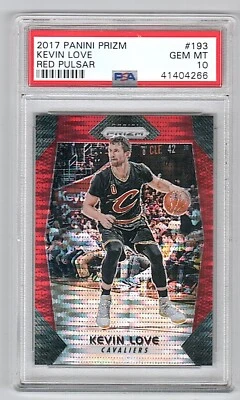 2017-18 Panini Prizm Prizms Red Pulsar #193 Kevin Love Cavaliers #19/25 PSA 10 Foto 1 de 2
