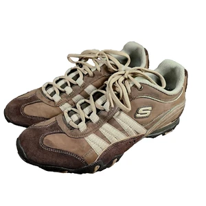 Skechers Women 9.5 Imprint Serrano Sneakers Brown 46110 Low Top Lace Up Shoes - Picture 1 of 12