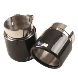 For BMW X1 2020-2022 F48 steel Carbon Fiber Rear Exhaust Muffler Tip Tail Pipe - Bild 1 von 9