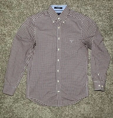 Camisa de vestir para hombre GANT con botones a cuadros THE GINGHAM roja calce regular talla S Foto 1 de 4