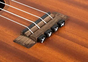 Black Ukulele Beads String Ties Blocks Acoustic Electric Nylon Cigar box guitar - Picture 1 of 14