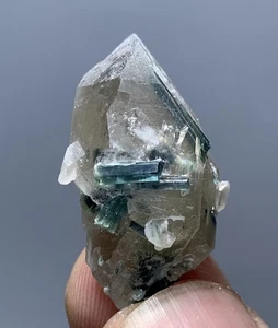 6 Grams Natural Tourmaline Crystal With Quartz Specimen From Afghanistan  - Picture 1 of 9