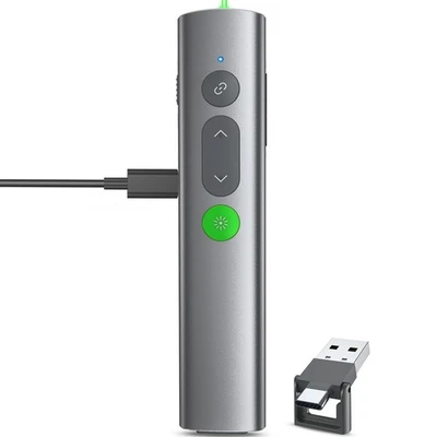 Wireless Presentation Clicker PowerPoint Remote: USB C A Presenter PPT Power ... - image 1 of 4