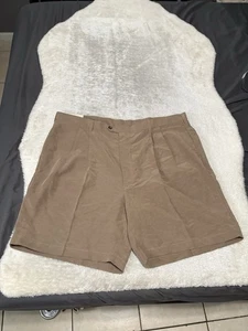 New Haggar Tech style Sand washed Linen Blend Shorts Size 42 NWT  - Picture 1 of 7