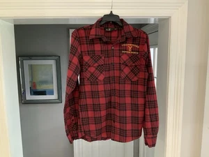 yellowstone shirt Mens X Small Red Black Plaid Dutton Ranch Flannel SKU 2590 - Picture 1 of 3