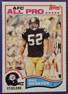 1982 Topps #222 Mike Webster All-Pro Football card Pittsburgh Steelers! HOF! - Picture 1 of 2