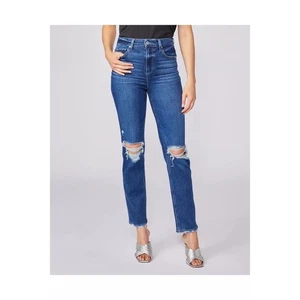 Paige Stella High Rise Modern Straight Leg Jeans Soleil Destructed 32/14 239 $ - Bild 1 von 15