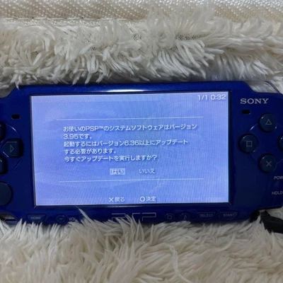 PSP2000 Metallic Blue Used Console No Battery Readable Screen - Image 1 of 4