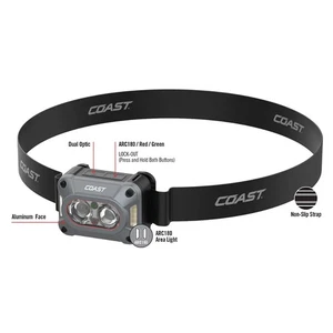 1 x COAST CH1000R Stirnlampe 1000 Lumen wiederaufladbar Dual Powered, leistungsstark - Bild 1 von 5