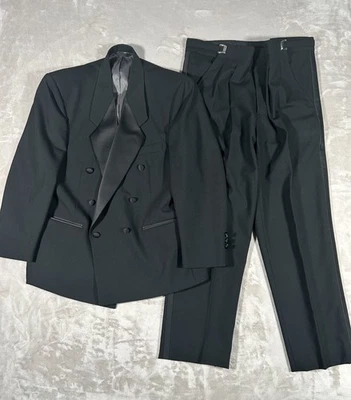 Traje Christian Dior Le Connaisseur Esmoquin 2 Piezas Negro Solapa Satinada 43S / 38x30 Foto 1 de 4