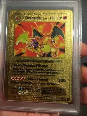 Dracaufeu French card charizard pokemon metal - Image 1 of 4