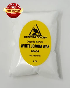 JOJOBA WAX WHITE BEADS by H&B Oils Center ORGANIC PASTILLES 100% PURE 2 OZ - Picture 1 of 12