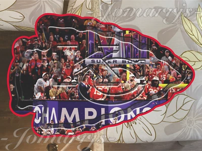 Kansas City Chiefs Personalizado "Confeti" 2024 Campeones NFL Calcomanía Super Bowl LVIII Foto 1 de 2