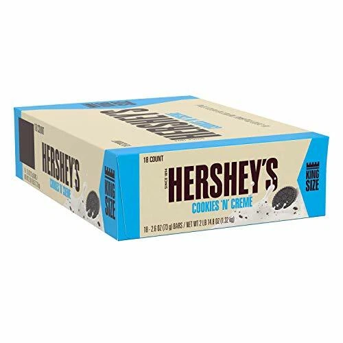 Hershey's Cookies 'n' Creme Candy Bar 18 Count of 2.6 Ounce Bars 46.56 oz