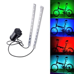 Bicicleta Bicicleta Colorido RGB LED Intermitente Trasero Luz Trasera Raya Lámpara de Advertencia - Imagen 1 de 9