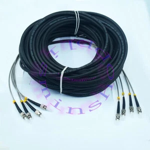 Field Outdoor ST-ST 4 Strand 9/125 Single Mode Fiber Patch Cord 50M - Afbeelding 1 van 1