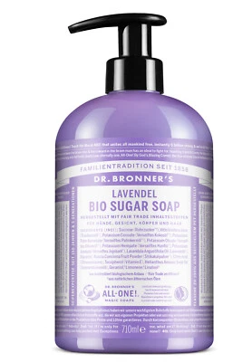 Dr. Bronner's Bio Sugar SOAP Flüssigseife Pumpspender 710 ml Lavendel - Bild 1 von 2