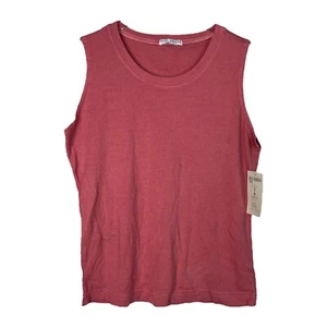 Russ Berens Malibu Sleeveless Round Neck Basic Tank Top Pink Womens S Small NWT - Picture 1 of 5