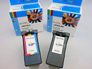 2PK 36XL BLK & 37XL CLR Ink Cartridge for Lexmark X6650 X6675 X5650 X4650 3650 - Picture 1 of 3