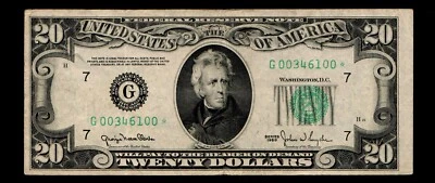 STAR 1950 $20 Federal Reserve Note Chicago - Image 1 of 2