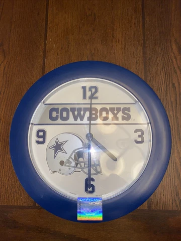 Dallas Cowboys 1993 Spartus Team NFL Wall Clock 10" x 10" Super Bowl XXX Vintage Cover