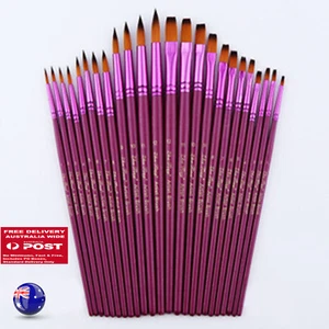12PC Purple Oil Painting Brushes Set Acrylic Watercolor Artist Face Paint Craft - Picture 1 of 13