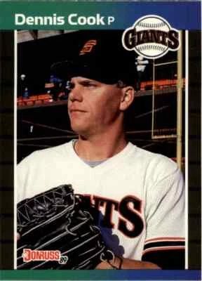 1989 Donruss - Dennis Cook - Giants #646 - Image 1 of 2