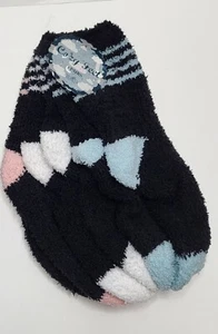 Acogedores Pies 3 Pares Calcetines Talla 9-11 Mujer Zapato Talla 4-10 Nuevo Negro Suave Difuso - Imagen 1 de 3