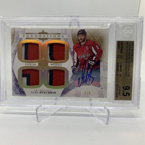 2017-18 Upper Deck The Cup Foundations Auto Patch /5 Alex Ovechkin BGS 9.5 POP 1