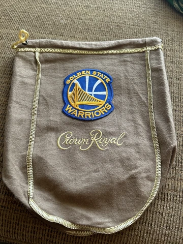 NBA  Golden State Warriors Tribute Bag CROWN ROYAL BAG 1 Liter Cover