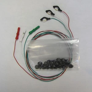 15er-Pack Einweg-/Wiederverwendbare Trockenelektroden, 10 EEG-Cup-Elektroden, 3x 60 Zoll Drähte - Bild 1 von 1