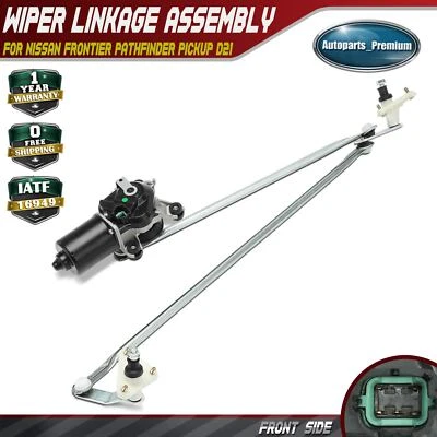 Motor limpiaparabrisas delantero y conjunto de acoplamiento para camioneta Nissan Frontier 00-04 Pathfinder LHD Foto 1 de 4