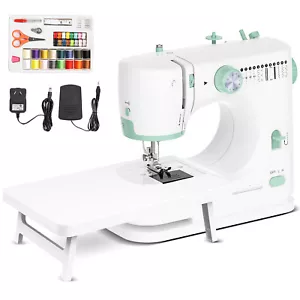 Portable Electric Sewing Machine Double Threads with Extension Table Desktop - Picture 1 of 7