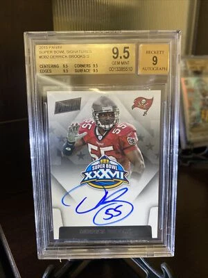 Panini Derrick Brooks Super Bowl XXXVII 2015 automático Tampa Bay Bucs BGS 💎9,5 🔥👀 Foto 1 de 4
