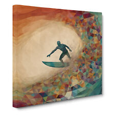 Surfing Precisionism Canvas Wall Art Print Framed Picture Home Office Decor