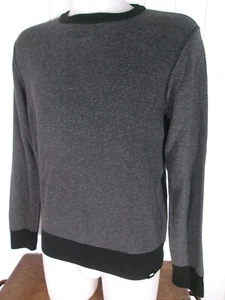 Pull maille noir/blanc col rond  EDWIN standard sweater M/40 - Picture 1 of 8