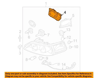 FORD OEM 03-11 Town Car Front Lamps Headlamp Components-Cap 3W1Z13K046AC - Image 1 of 2