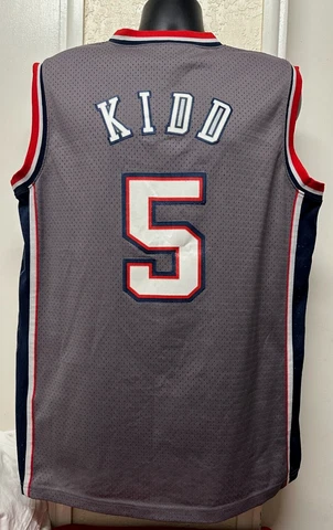 NBA New Jersey Nets #5 Jason Nike Basketball Jersey Men's Sz: L Gray  - Used Cover