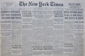 3-1939 WWII March 10 BRITAIN REPORTED READY TO CALL AN ARMS PARLEY; NOW HOPEFUL - Picture 1 of 2