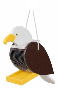 Alimentador de aves de polivinilo en forma de pájaro águila calva - Amish hecho en EE. UU. - Imagen 1 de 2